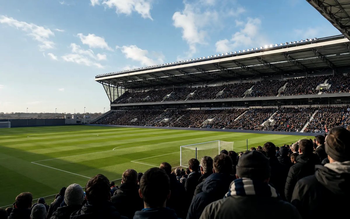 Football stadium on matchday