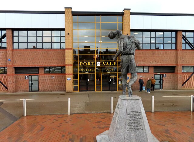 The main entrance into Vale Park