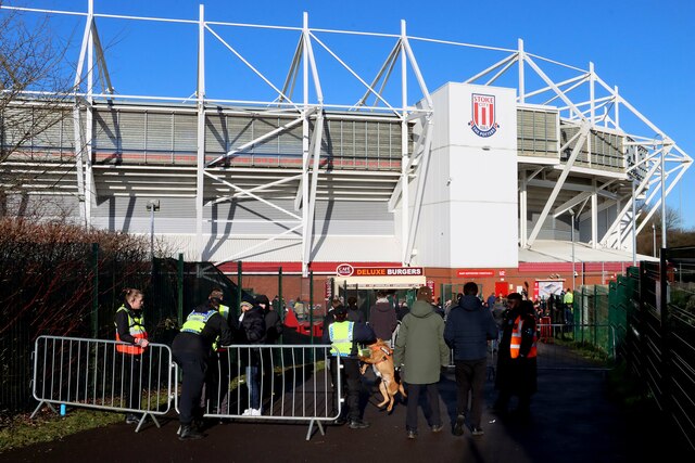 The visitors entrance to the Bet 365 Stadium