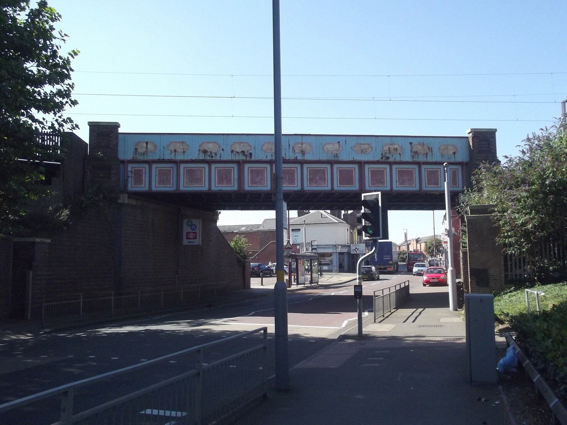 Witton Station - railway bridge - claret and blue - Dennis fire engine (7951217170).jpg · Elliott Brown from Birmingham, United Kingdom · CC BY 2.0