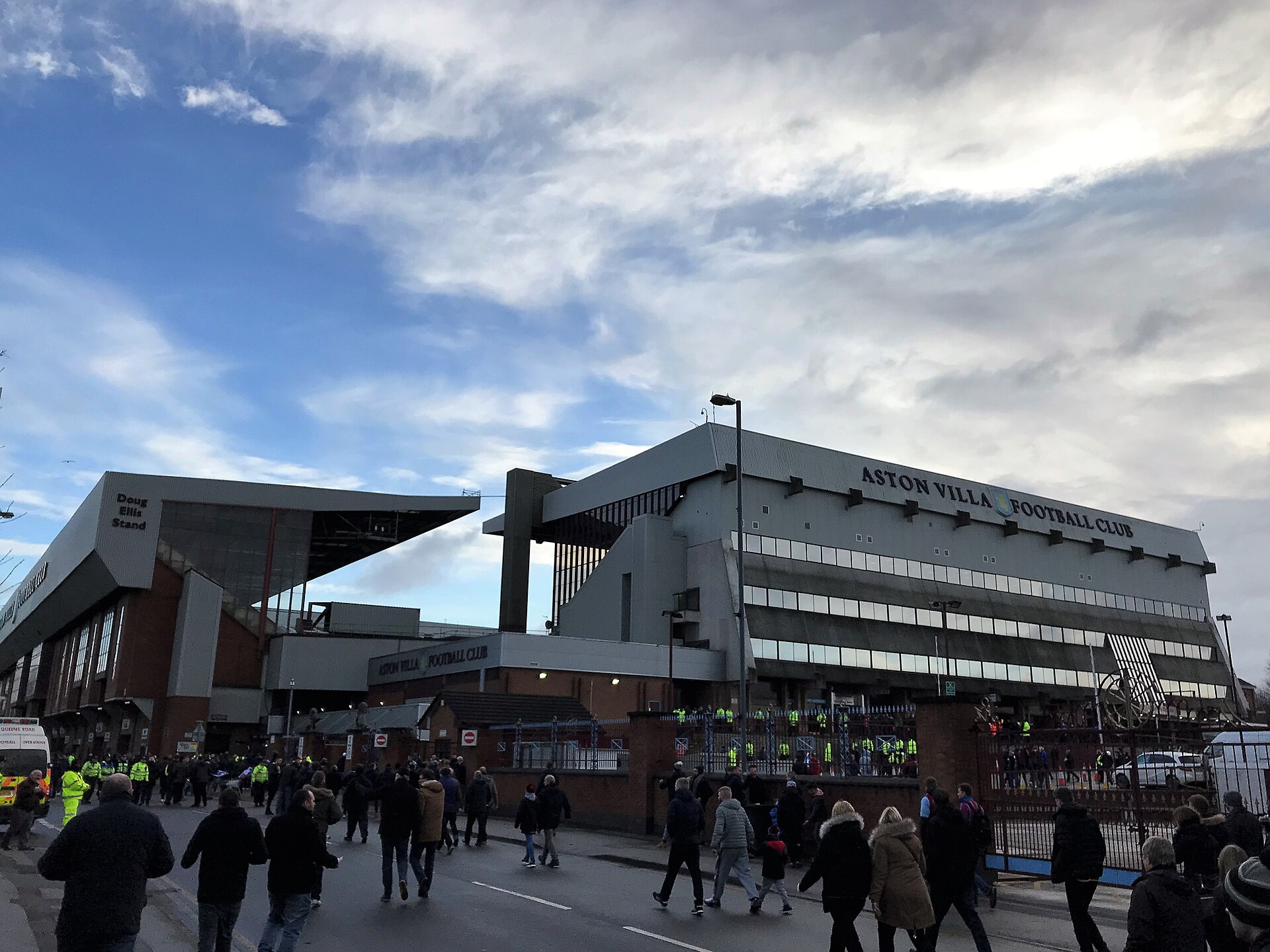 Peterborough United supporters heading for Villa Park - geograph.org.uk - 5645181.jpg · Richard Humphrey · CC BY-SA 2.0