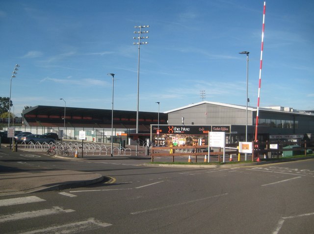 Edgware: The Hive Stadium, Barnet FC · Nigel Cox · CC BY-SA 2.0