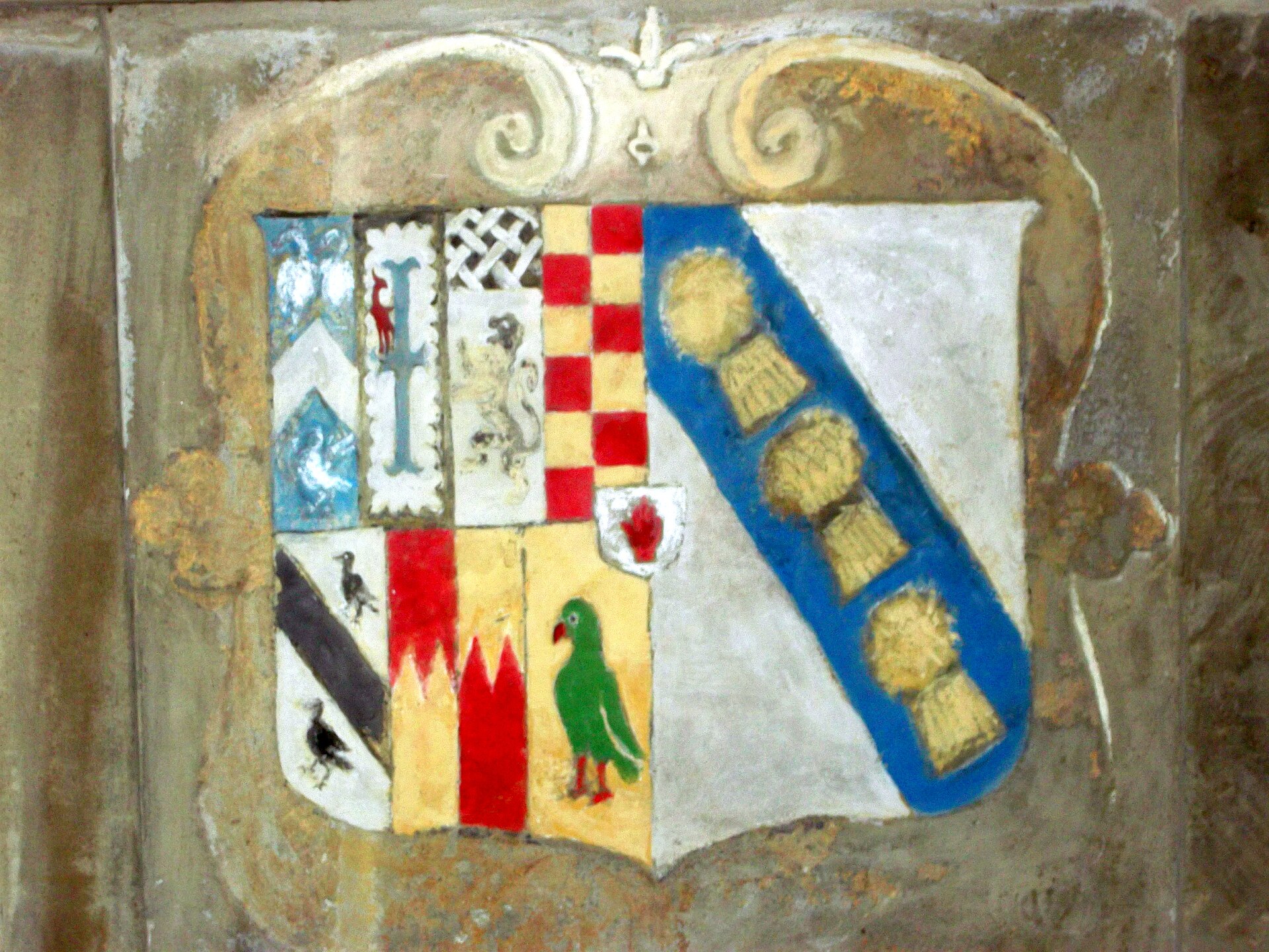 Quatt St Andrew's - Wolryche impaling Ottley.jpg · Sjwells53 · CC BY-SA 3.0
