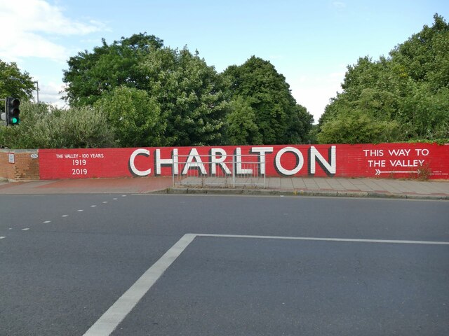 Charlton Athletic centenary mural · Stephen Craven · CC BY-SA 2.0