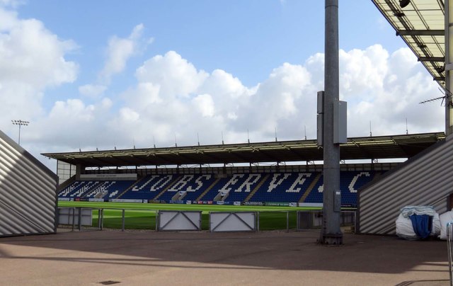 The Jobserve stand at the Colchester Community Stadium · Steve Daniels · CC BY-SA 2.0