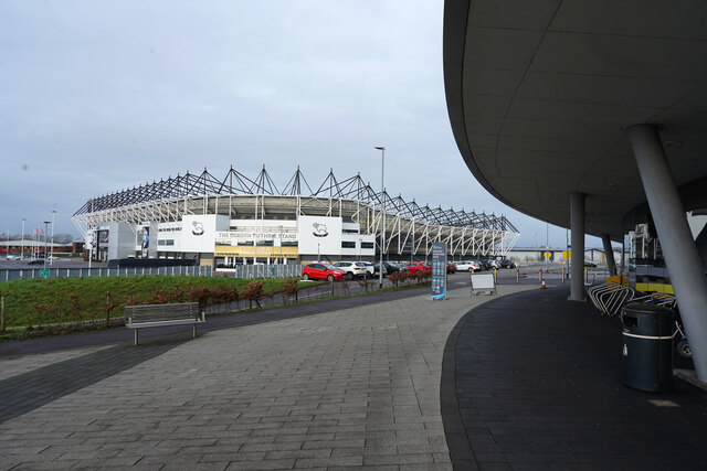 Pride Park from the Derby Arena · Malcolm Neal · CC BY-SA 2.0