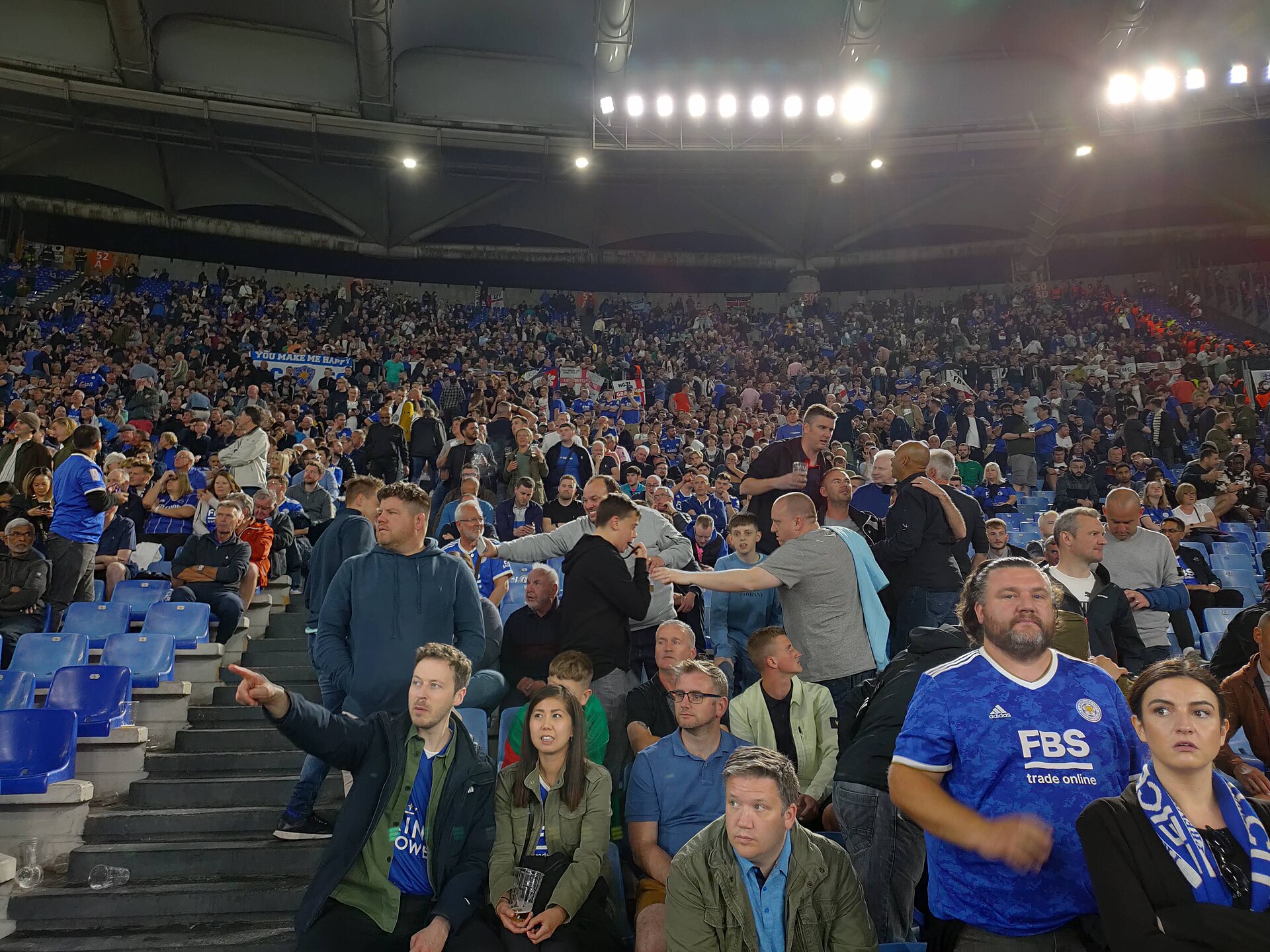 Leicester City supporters in Rome.jpg · Pottercomuneo · CC BY-SA 4.0