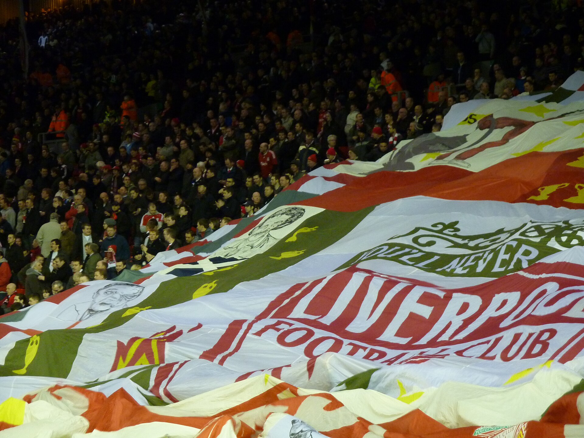 Liverpool supporters' flag.jpg · Helen Bromley · CC BY 2.0