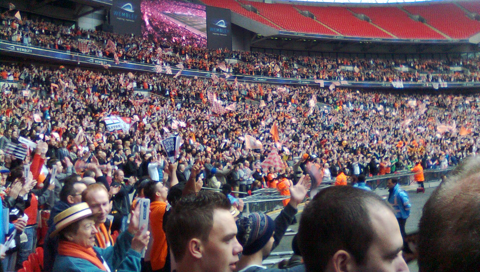 Luton fans at Wembley 2012.png · Cliftonian · CC BY-SA 3.0