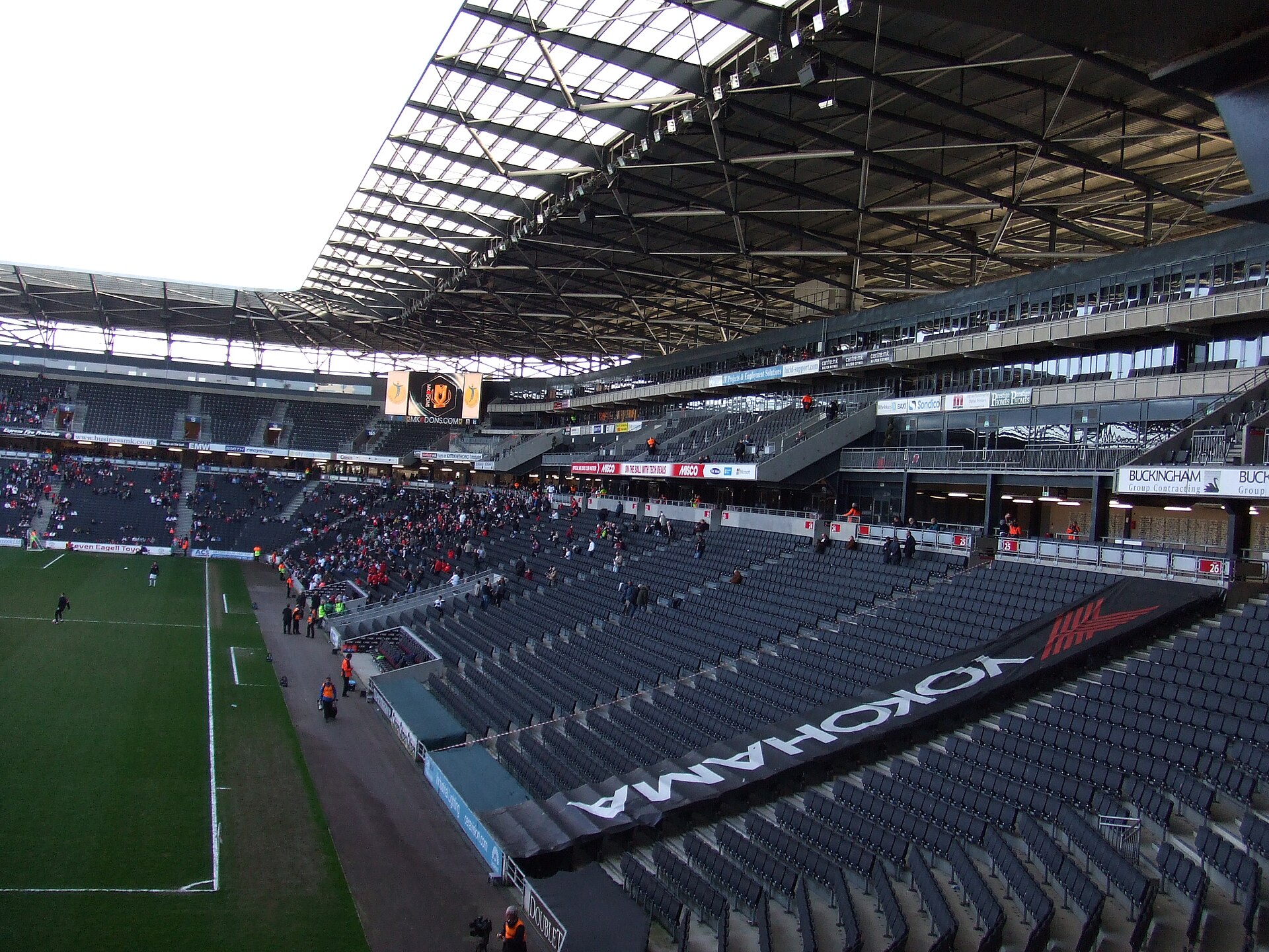 "Your ground's too big for you" - MK Dons, Stadium MK - geograph.org.uk - 3888705.jpg · Richard Humphrey · CC BY-SA 2.0
