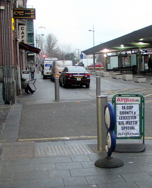 FA Cup Big Match Special board, Upper Dock Street, Newport · Jaggery · CC BY-SA 2.0