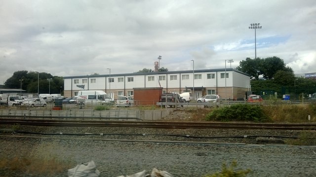 Approaching Stockport station from the south: Network Rail depot · Christopher Hilton · CC BY-SA 2.0