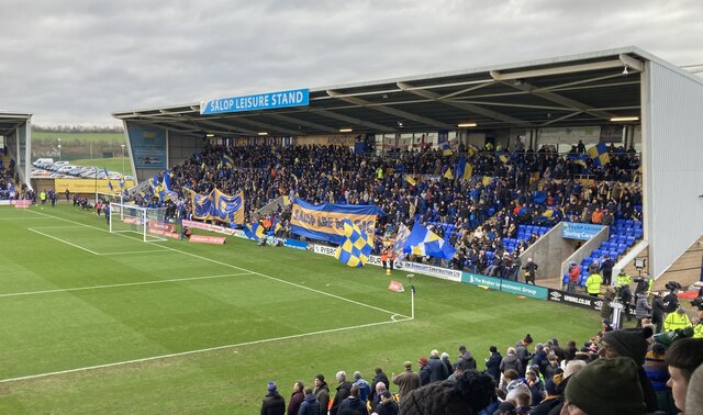 Shrewsbury Town FC - The Croud Meadow. FA Cup 3rd Round 2024 · Peter Evans · CC BY-SA 2.0