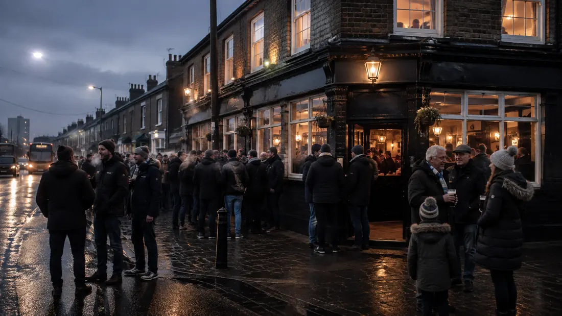Away-day supporter scene