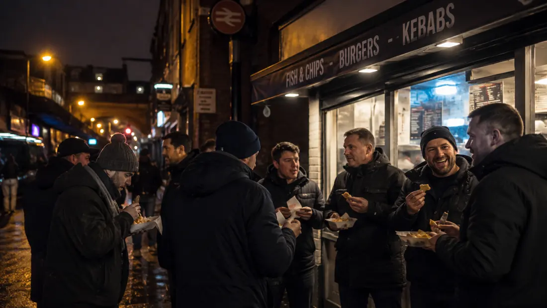 Away-day supporter scene